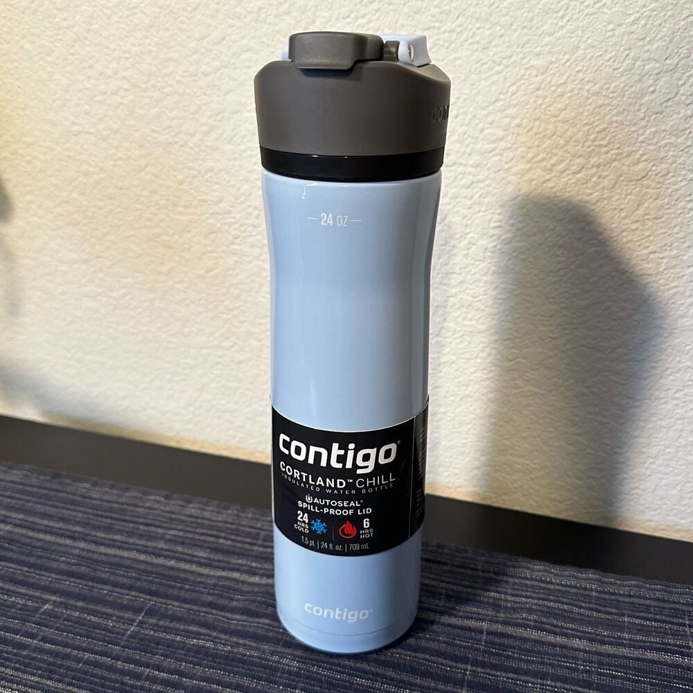 Contigo Cortland Chill 2.0 AutoSeal Stainless Steel 24oz Water Bottle Periwinkle